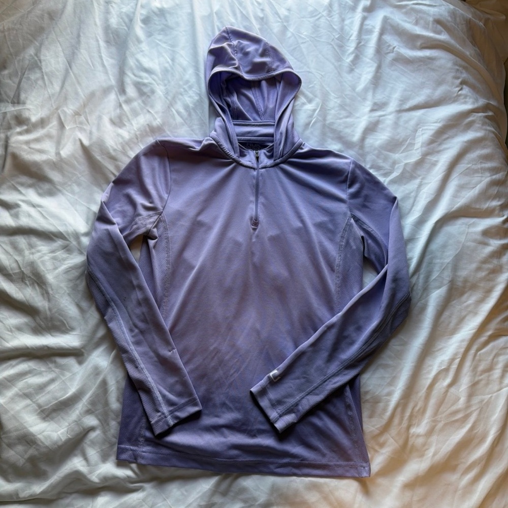Huk fishing 1/4 zip long sleeve hoodie orchid